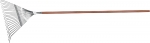 Веерные грабли с деревянным черенком стальные усиленные покрытые эпоксидом LUXE PALISAD 617908