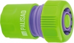 Соединитель пластмассовый быстросъемный для шланга 3/4", аквастоп, PALISAD, 66165