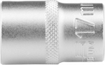 Головка торцевая 17 мм 12-гранная CrV под квадрат 1/2" хромированная STELS 13662