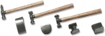 Набор рихтовочный, 3 молотка с деревянными ручками, 4 наковальни, SPARTA, 108405
