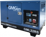 Дизель-генератор 15,3 кВт, 48 л, серия Super Silent, электрозапуск, 3-х фазный, GMGEN, GML22RS