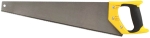 Ножовка по дереву, средний зуб (7Т) с двухгранной заточкой, высокочастотная закалка зубьев, пластиковая обрезиненная ручка, 450 мм, КОНТРФОРС, 110644