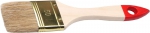 Кисть плоская "СТАНДАРТ", светлая натуральная щетина, деревянная ручка, 35 мм, ТЕВТОН, 01099-038