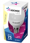 Светодиодная лампа LED GL45 Е14, 7Вт, 230v, 3000K, шарик, КОСМОС