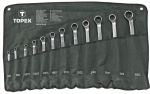 Ключи накидные изогнутые 6-32 мм набор 12 шт TOPEX 35D857