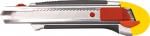 Нож с отламывающимся лезвием, 18 мм, дополнительный фиксатор, TOPEX, 17B101