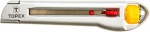 Нож с отламывающимся лезвием, 18 мм, металлический корпус, TOPEX, 17B103