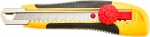 Нож с отламывающимся лезвием, 18 мм, фиксатор, TOPEX, 17B118