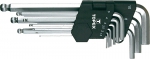 Ключи шестигранные, 1,5 - 10 мм, набор 9 шт, TOPEX, 35D957