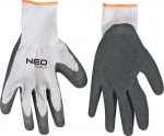 Перчатки рабочие, х/б, сторона ладони с латексным покрытием, размер 10, NEO, 97-600