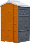 Мобильная туалетная кабина Стандарт Экосервис-Плюс, цвет комбинированный оранжевый+серый, ЭКОМАРКА, 017