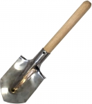 Лопата штыковая, нержавеющая сталь, деревянный черенок СЛЕДОПЫТ PF-SF-09