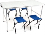 Набор стол раскладной и 4 табурета 60х120 см НПО КЕДР TABS-04