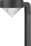 Садовый светильник на солнечной батарее пластик черный 42 см (24/672) ЭРА Б0007511