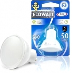 Лампа светодиодная GU10 230 В 5 (50) Вт 4200K GU10 холодный белый свет ECOWATT 4606400021520