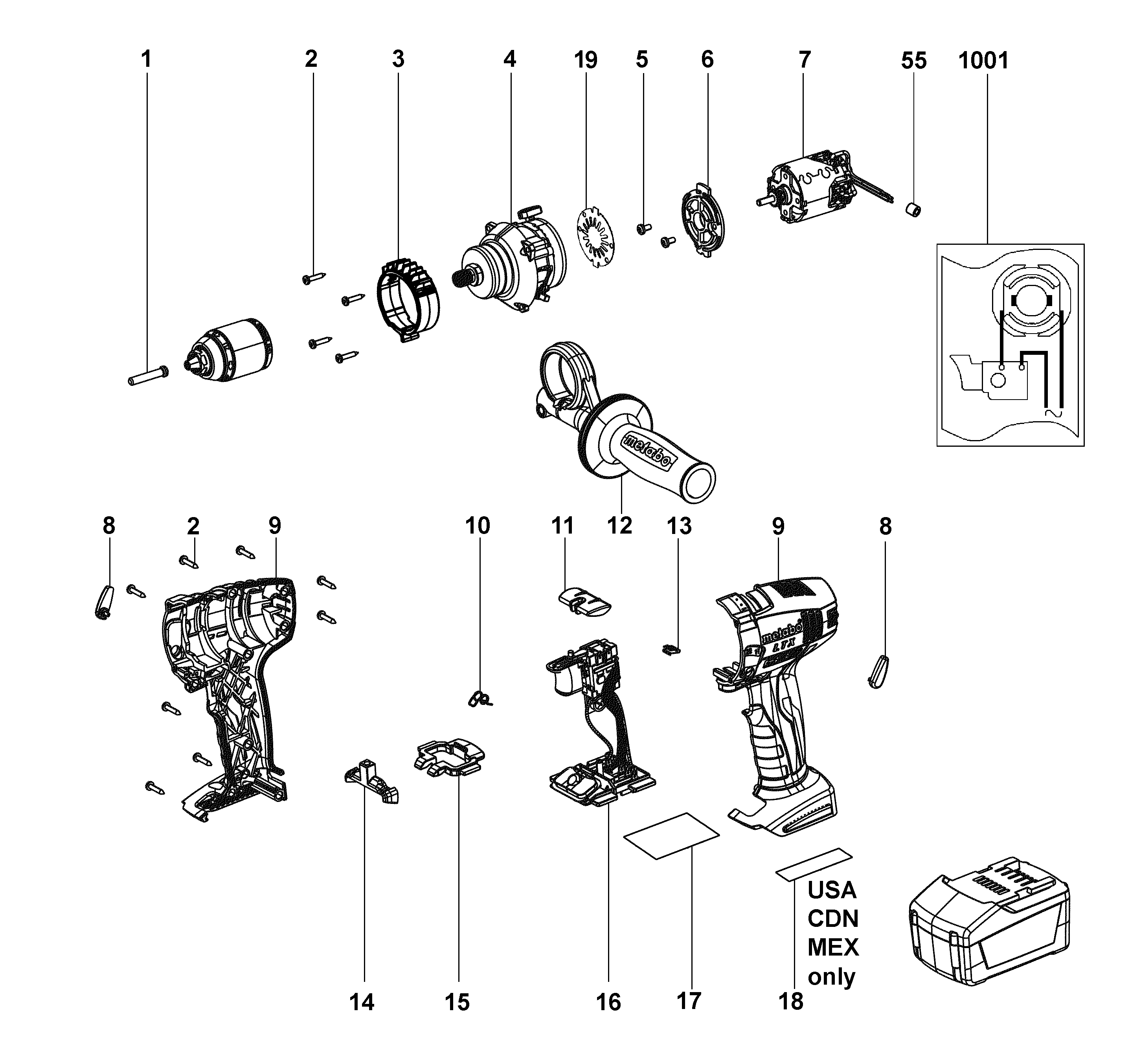 Беспроводные дрели Metabo BS 18 LTX (02144000)