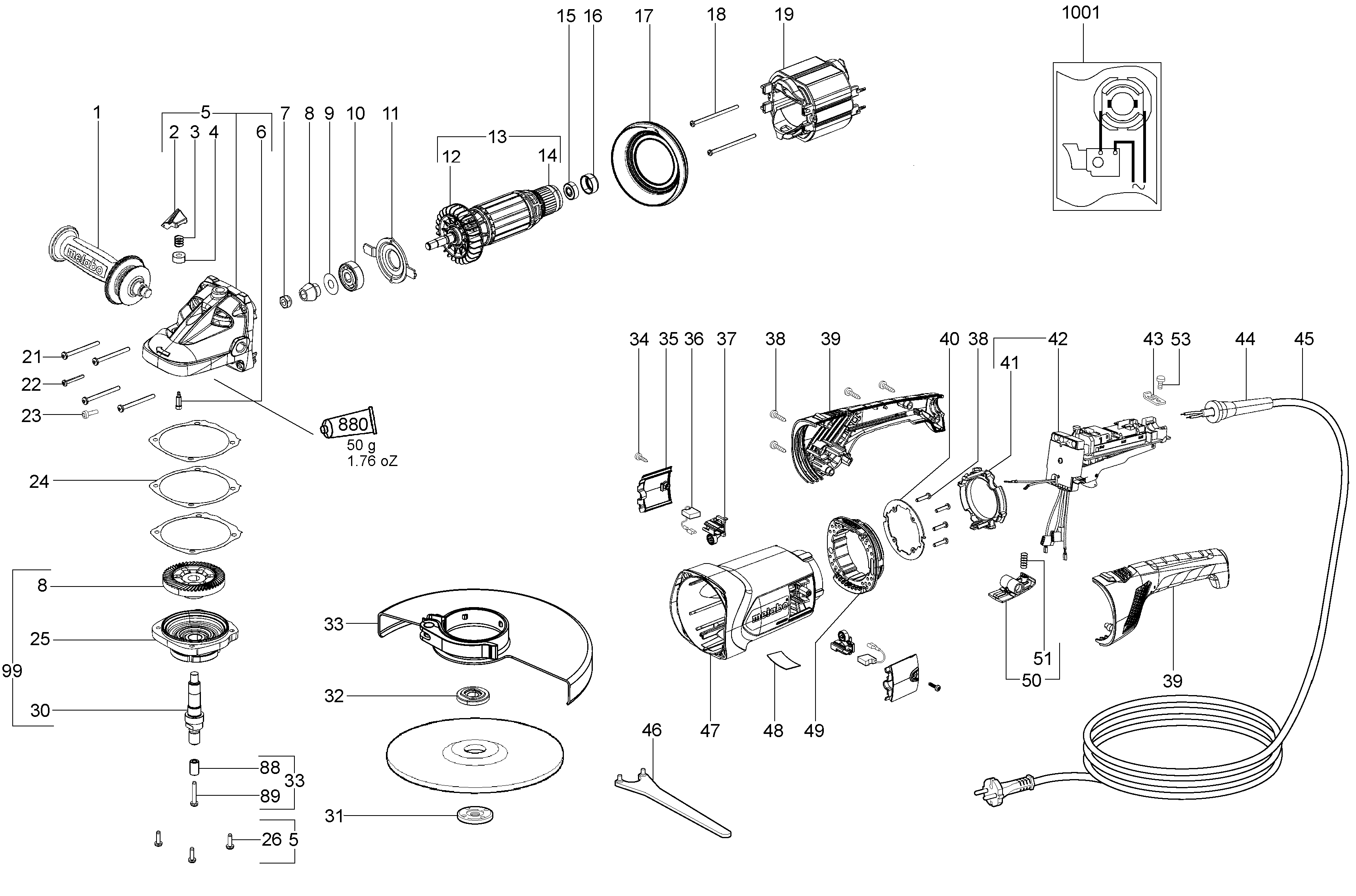 Большие угловые шлифмашины Metabo WE 22-230 MVT (06464000)