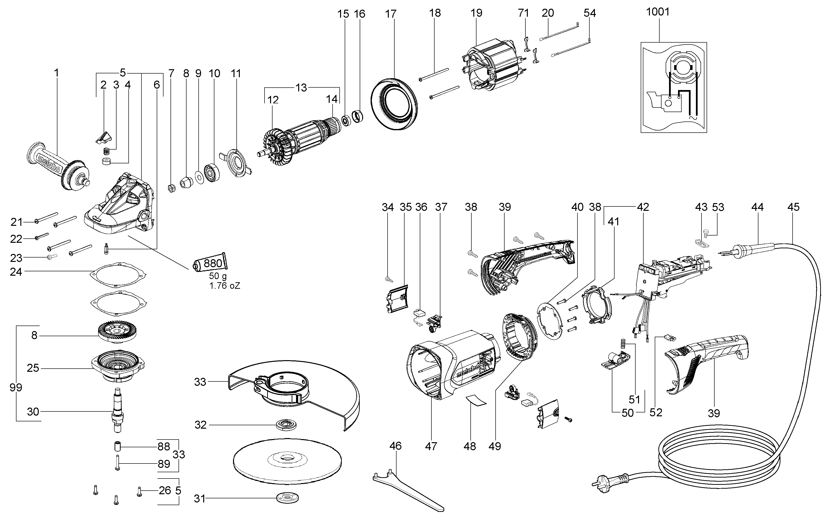 Большие угловые шлифмашины Metabo WE 24-230 MVT (06469260)