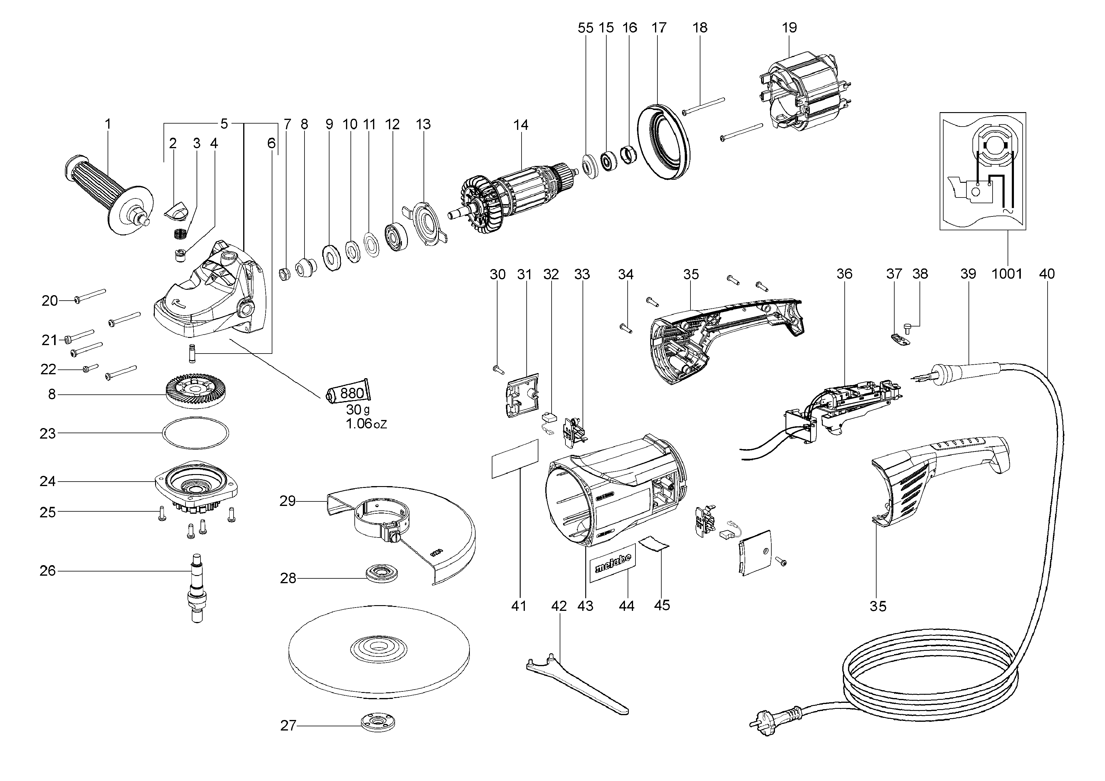 Большие угловые шлифмашины Metabo WX 2000 (06421260)