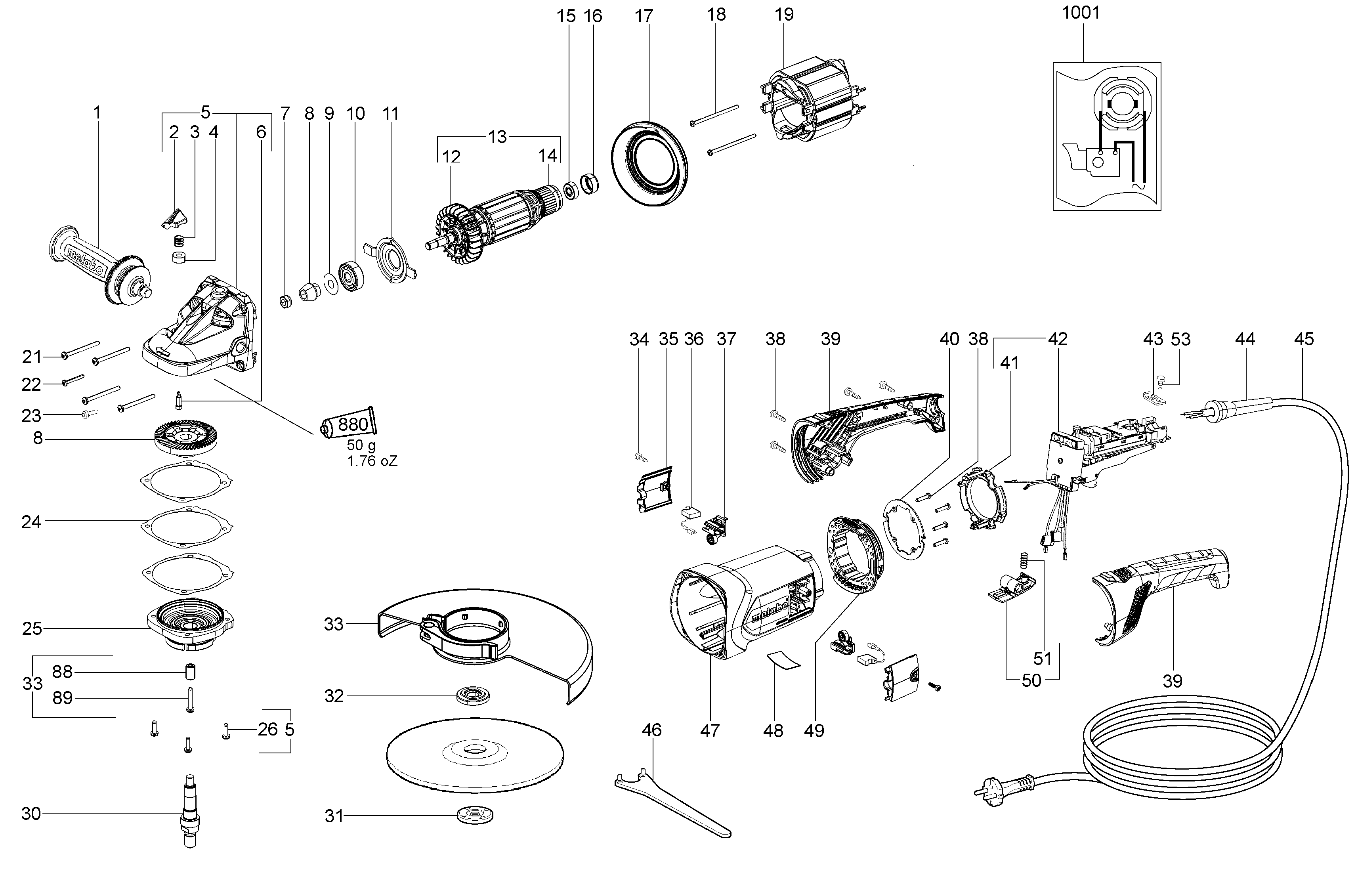 Большие угловые шлифмашины Metabo WX 22-230 (06459001)