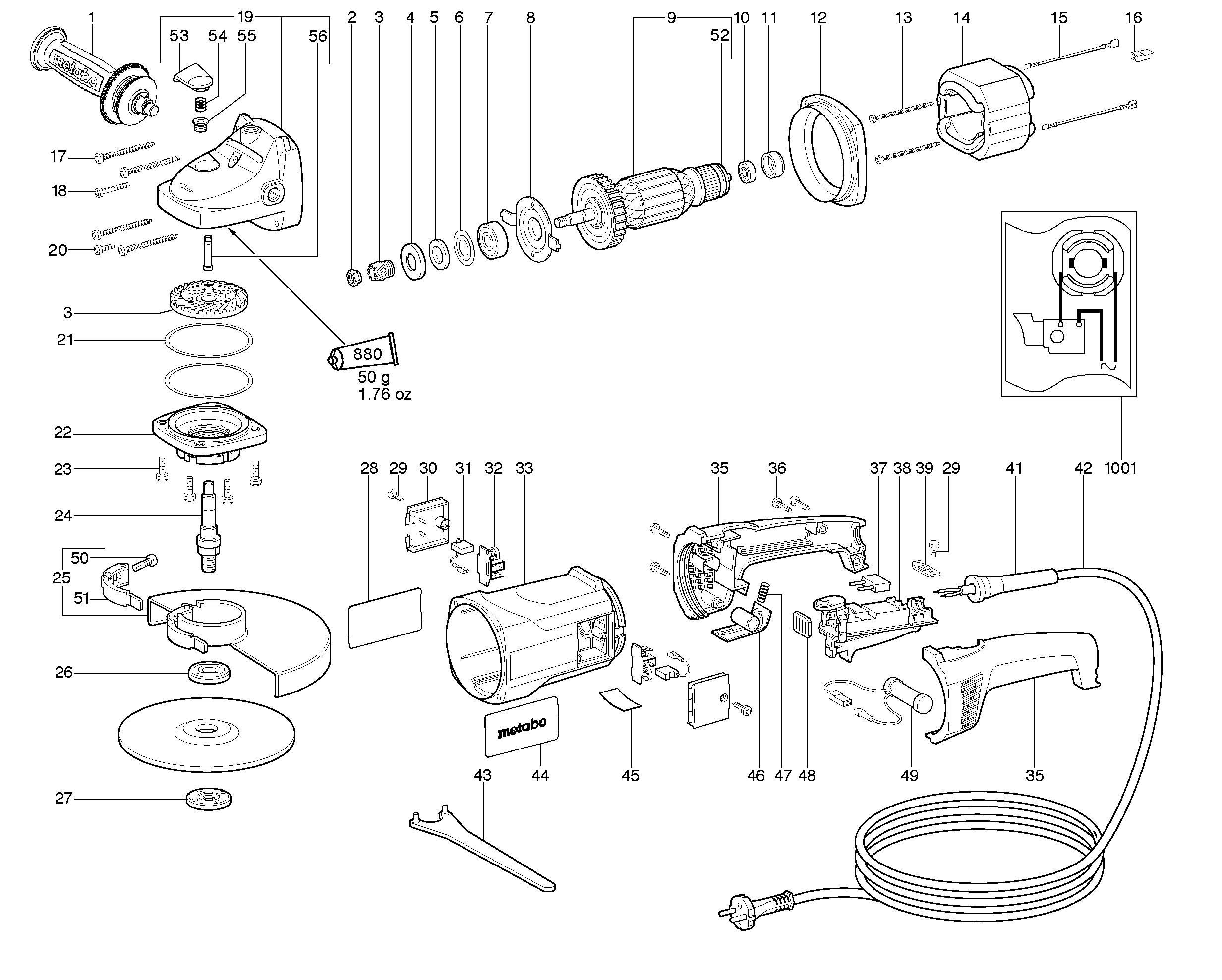 Большие угловые шлифмашины Metabo WX 25-230 (06426000)