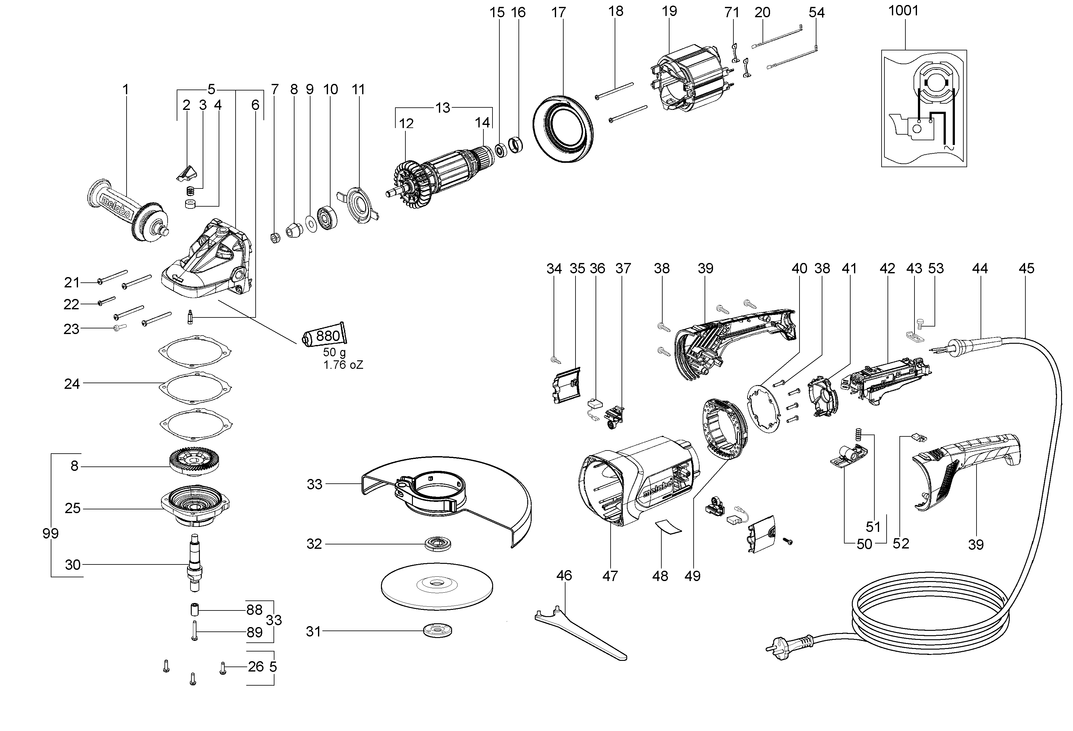 Большие угловые шлифмашины Metabo W 22-180 MVT (06461000)