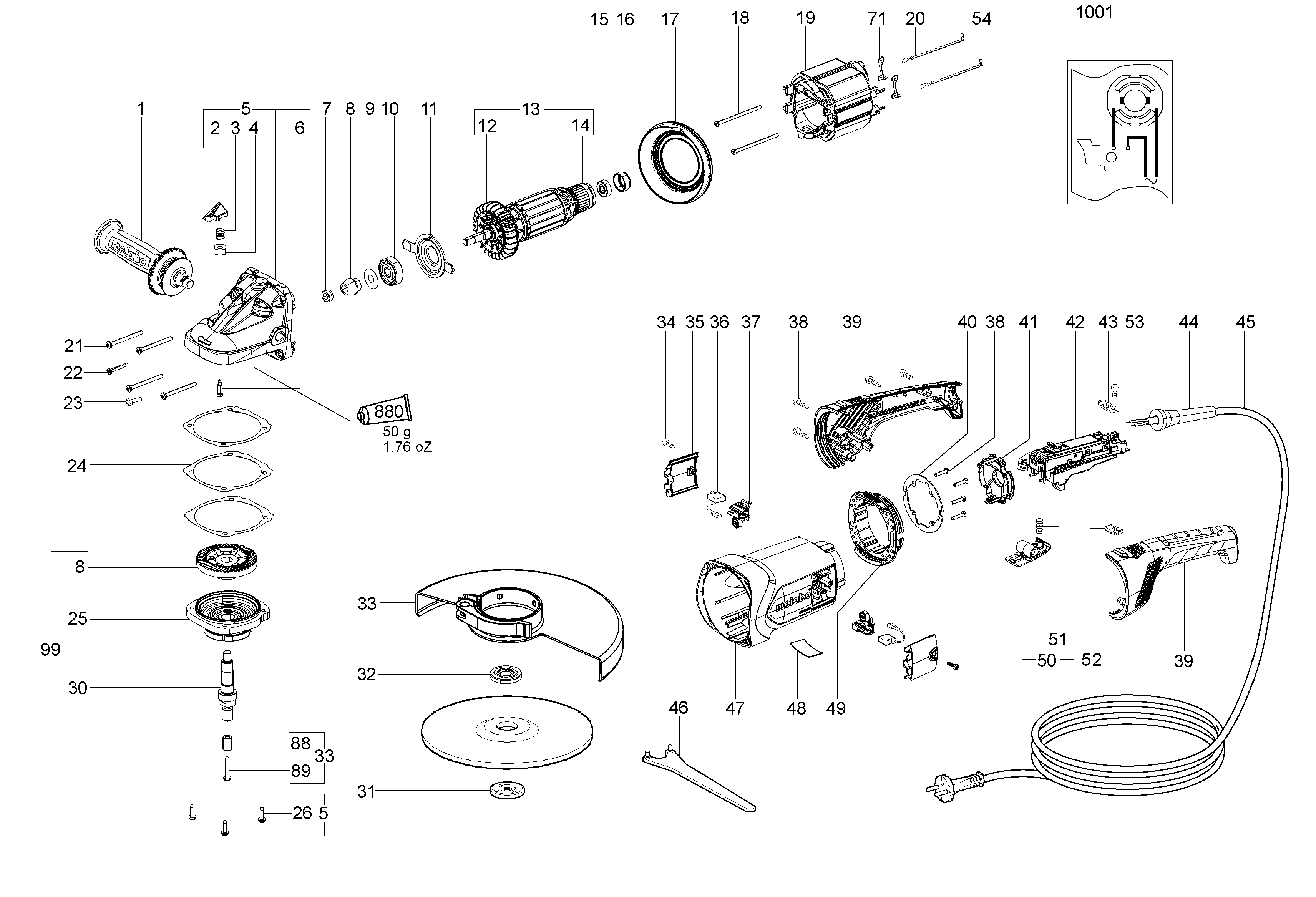 Большие угловые шлифмашины Metabo W 22-230 MVT (06462000)