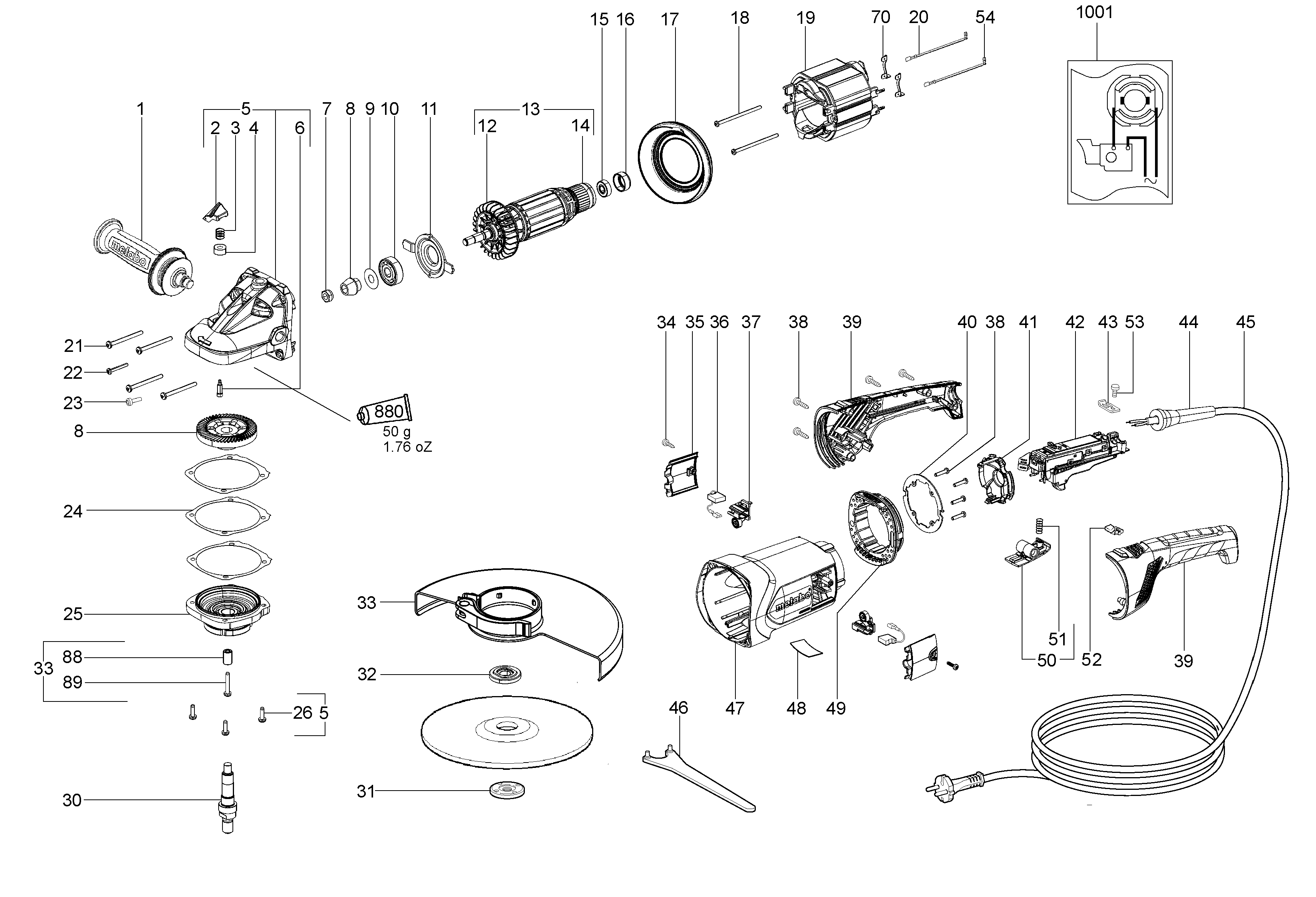 Большие угловые шлифмашины Metabo W 22-230 (06458260)