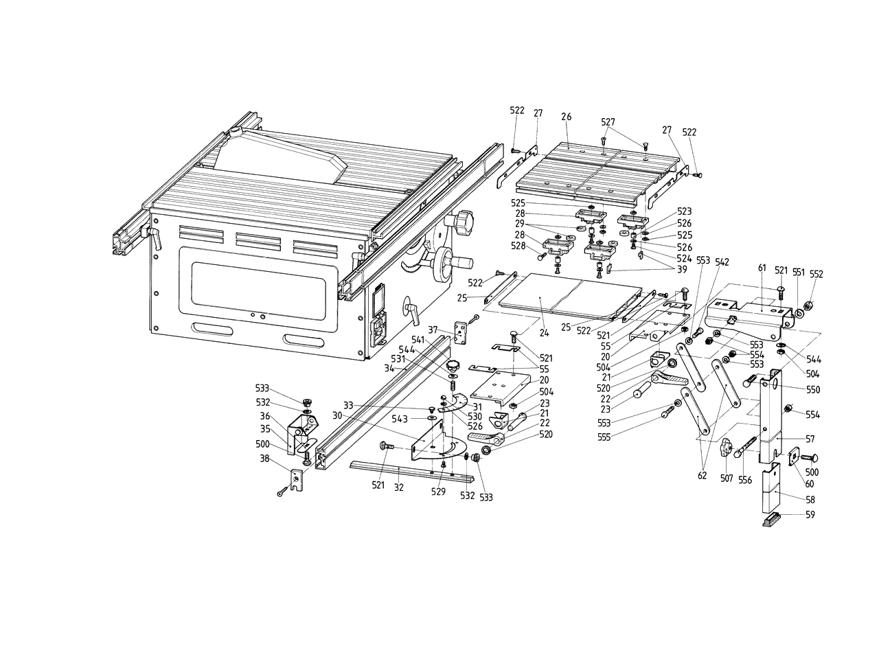 ЗАПЧАСТИ ДЛЯ КАРЕТКИ РАЗДВИЖНОЙ METABO PK 255 (ТИП 0910052420 11)