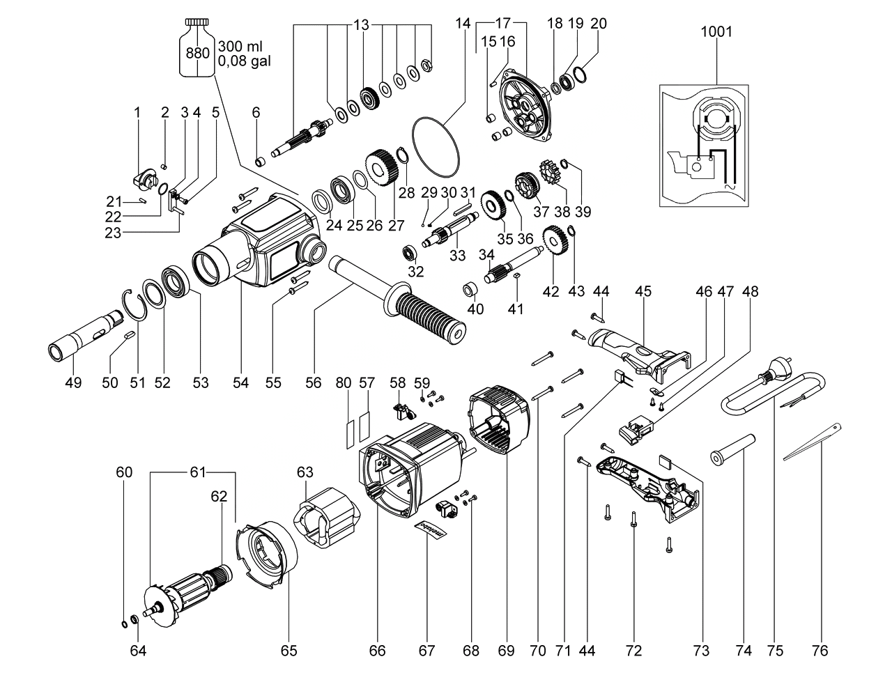 ЗАПЧАСТИ ДЛЯ ДРЕЛИ ЭЛЕКТРИЧЕСКОЙ ЭЛЕКТРИЧЕСКОЙ METABO B 32/3 (6.00323.00) (ТИП 00323000)