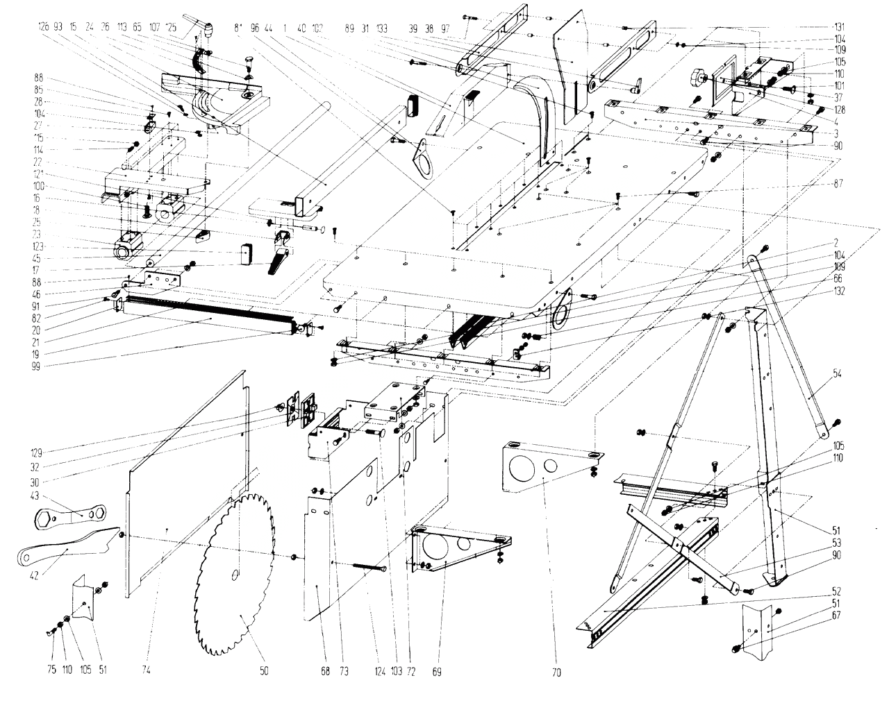 ЗАПЧАСТИ ДЛЯ ПИЛЫ ЭЛЕКТРИЧЕСКОЙ ЦИРКУЛЯРНОЙ METABO BKS 400 (ТИП 0100704021 11)