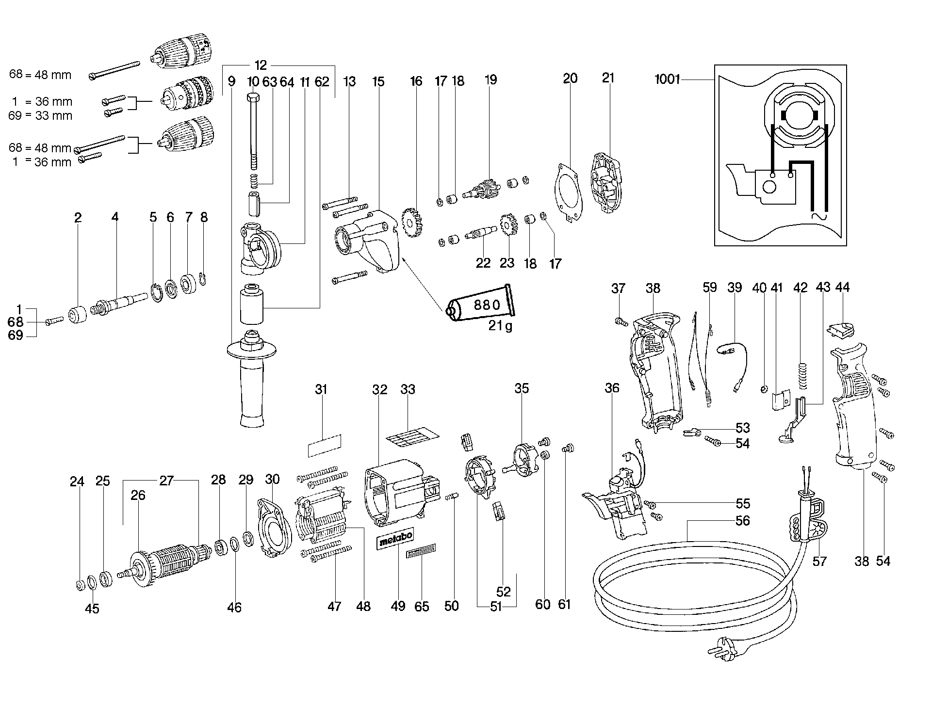 Дрели Metabo B E 622 S R+L (00626000)