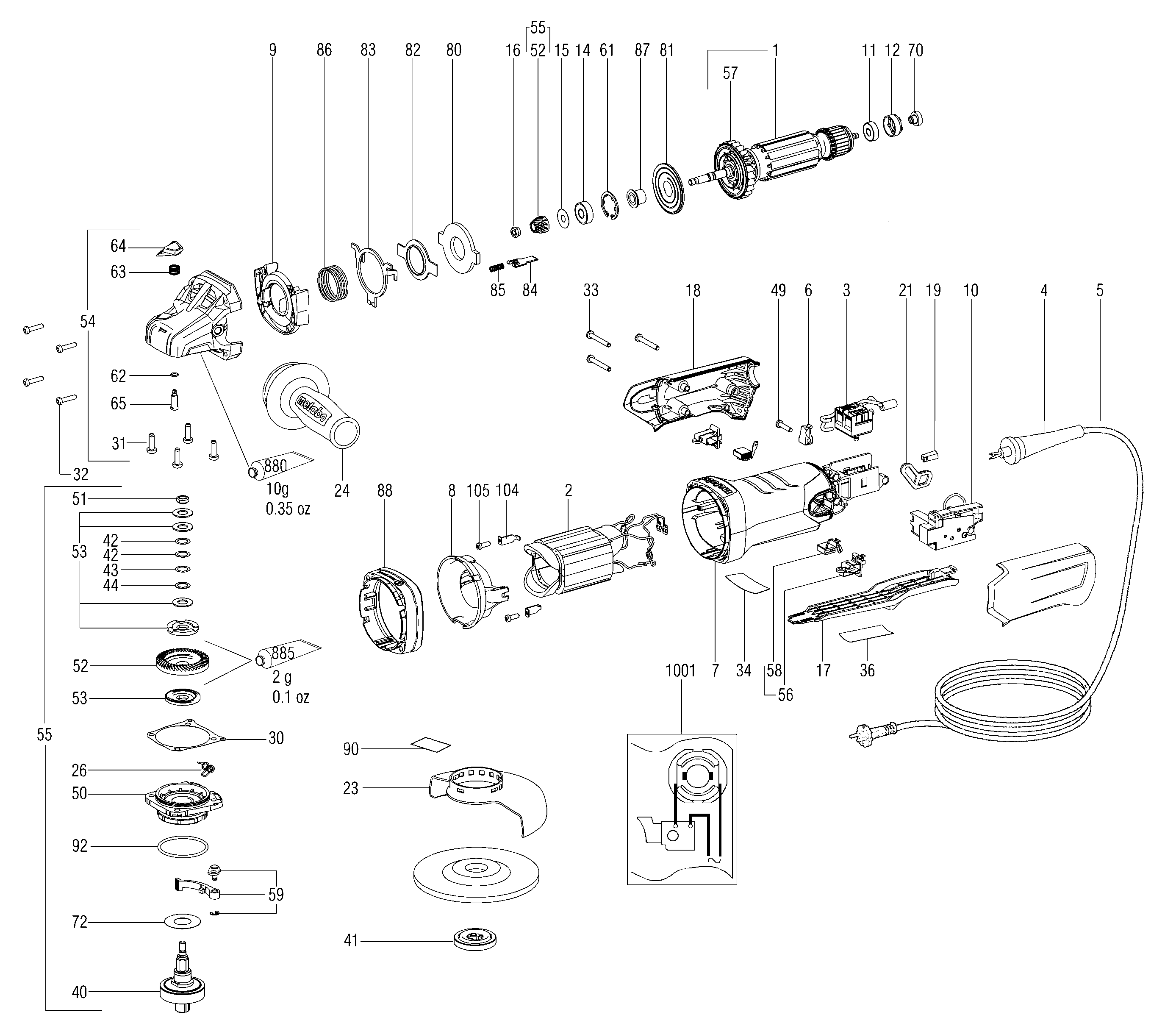 Малые угловые шлифмашины Metabo WEPBA 17-125 Quick (00548001)