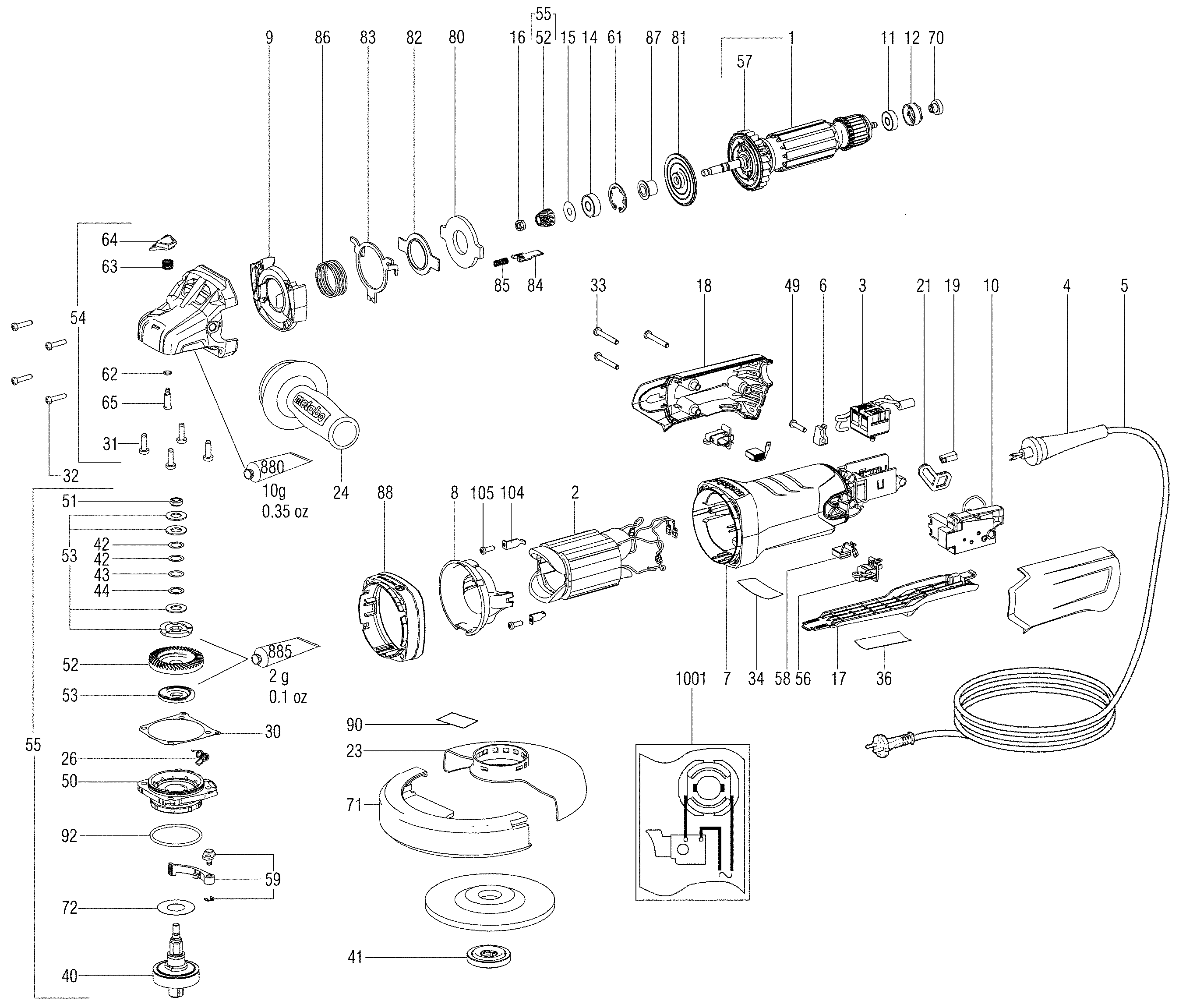 Малые угловые шлифмашины Metabo WEPBA 17-150 Quick (00552000)