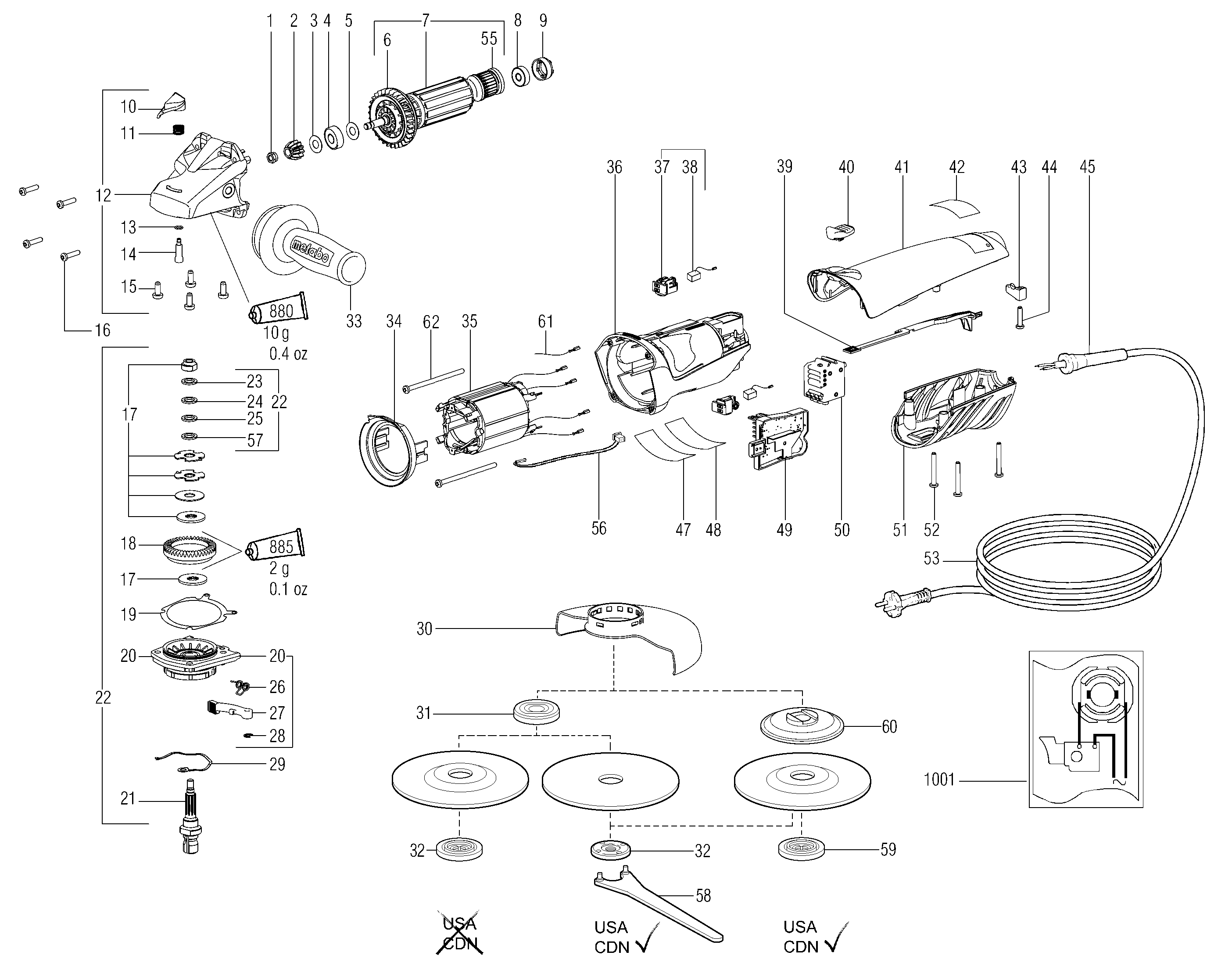 Малые угловые шлифмашины Metabo WE 14-150 Quick (00160000)