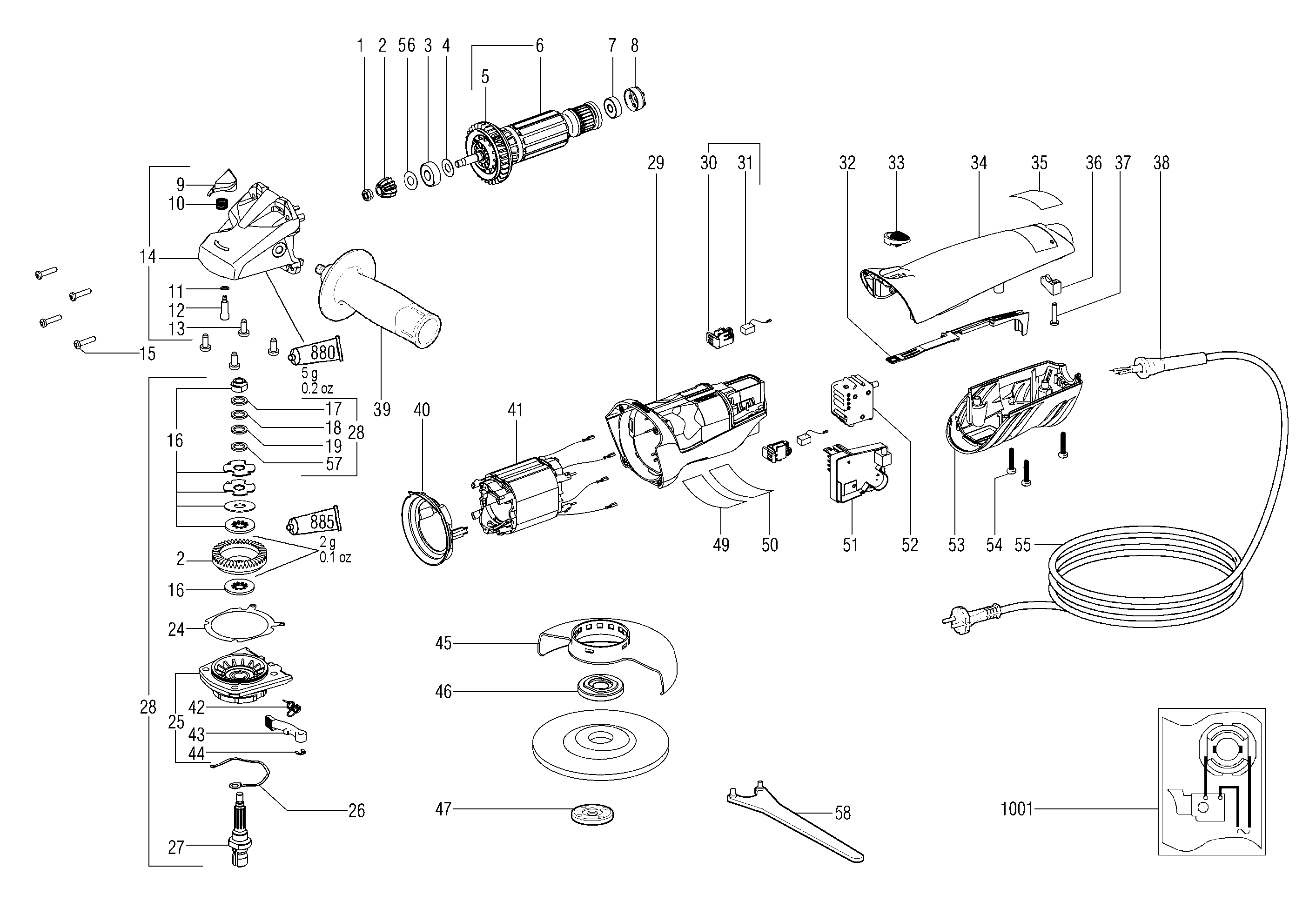 Малые угловые шлифмашины Metabo W 900 (00901000)