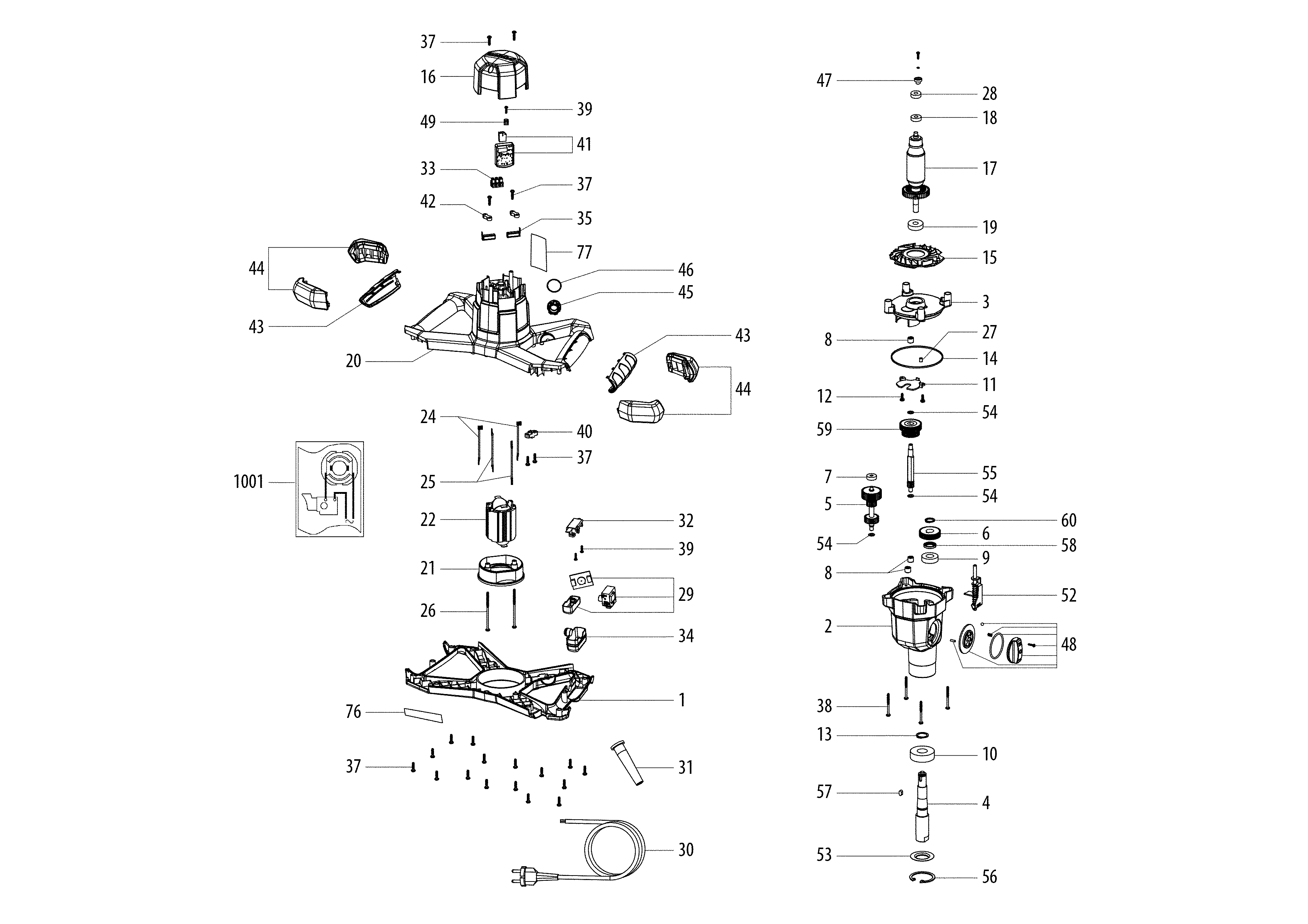 Запчасти для мешалки электрической Metabo RWEV 1200-2 (14046000)