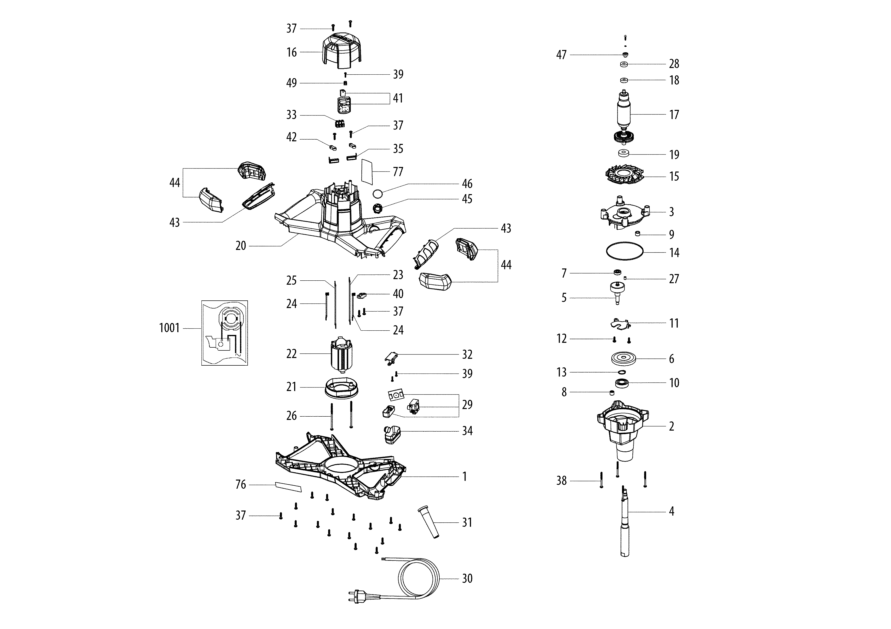 Запчасти для мешалки электрической Metabo RWEV 1200 (14045000)