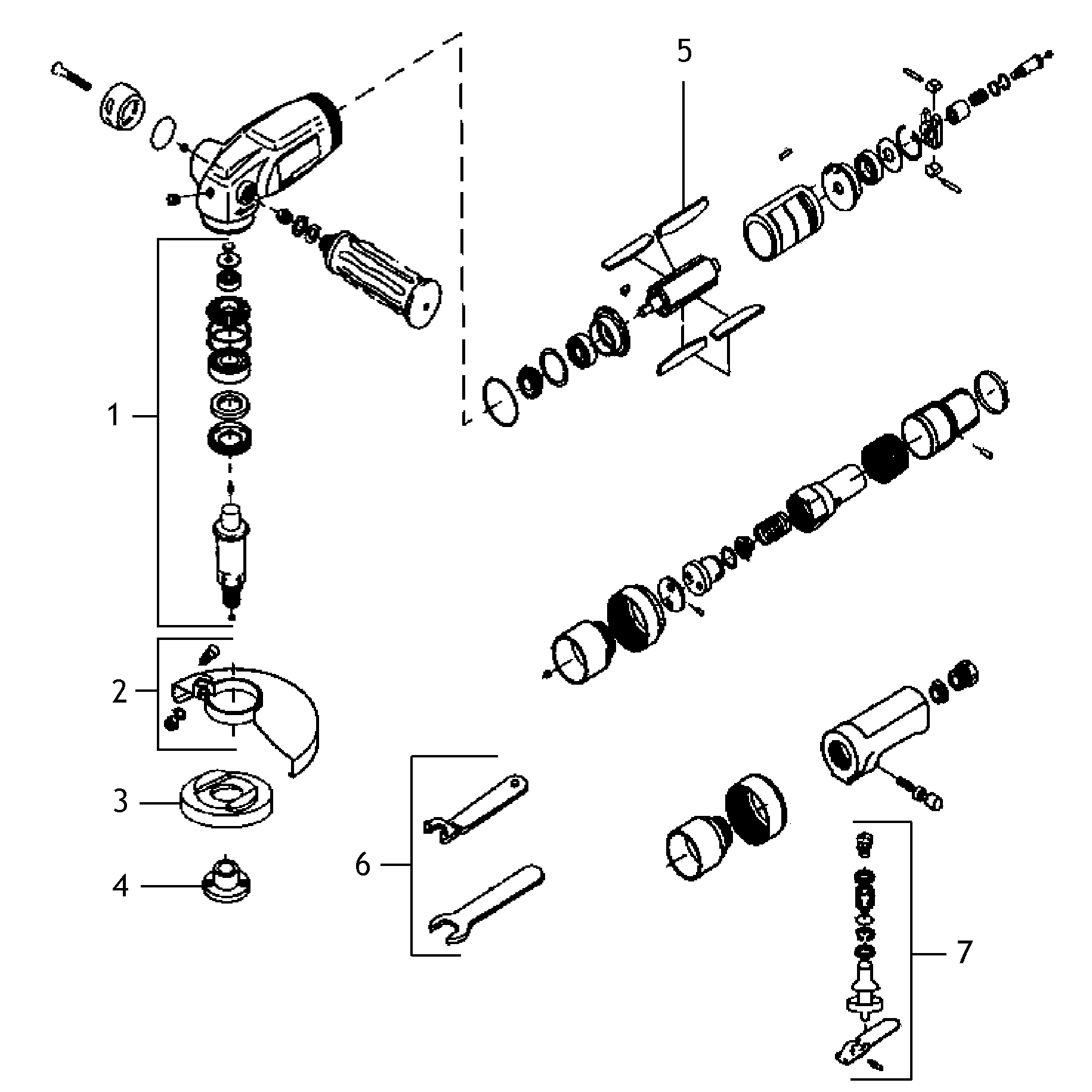 Запчасти для угловой шлифмашины Metabo WS 7400 (0901063710 10)