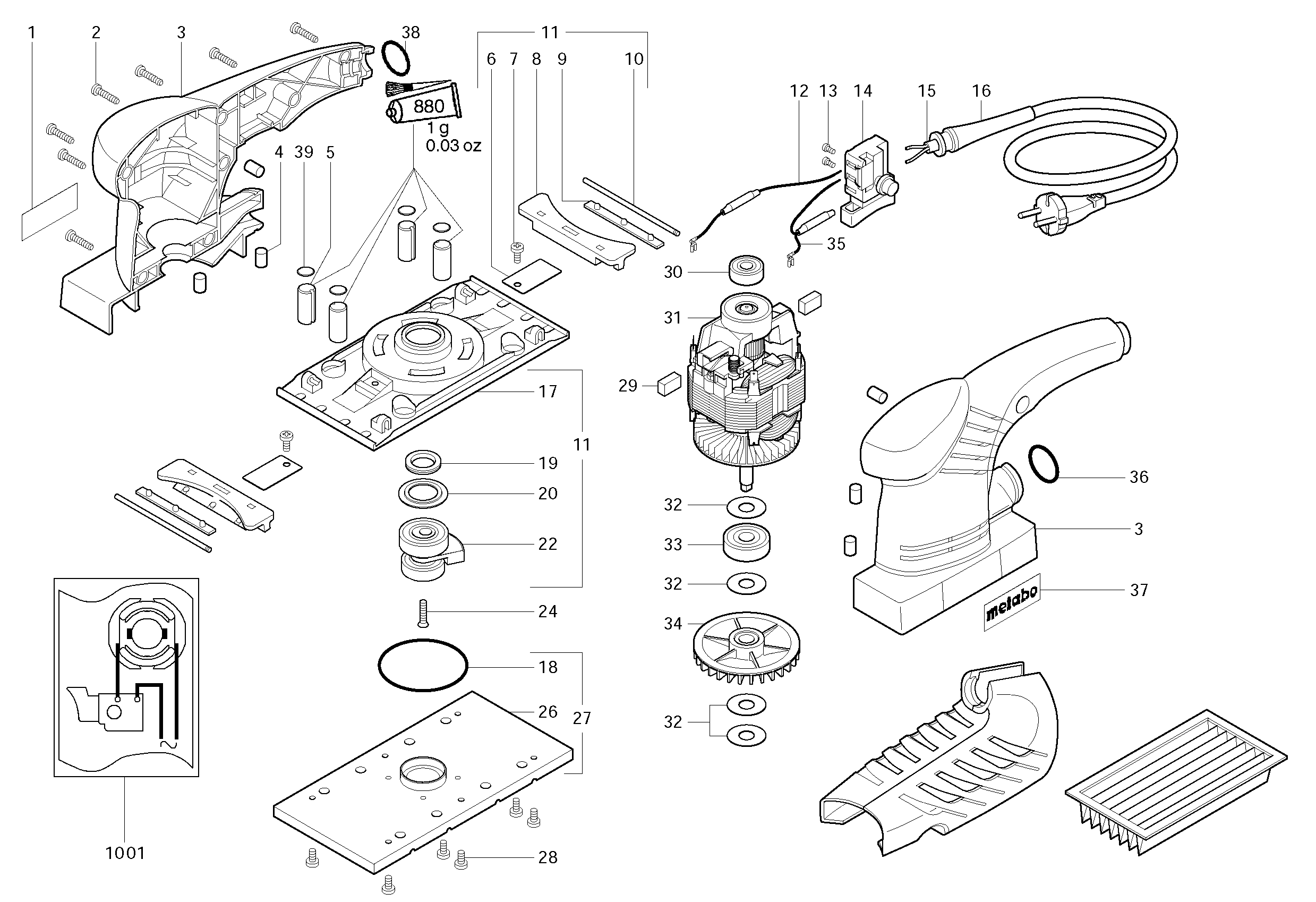 Шлифователи Metabo SR 10-23 Intec (01024000)