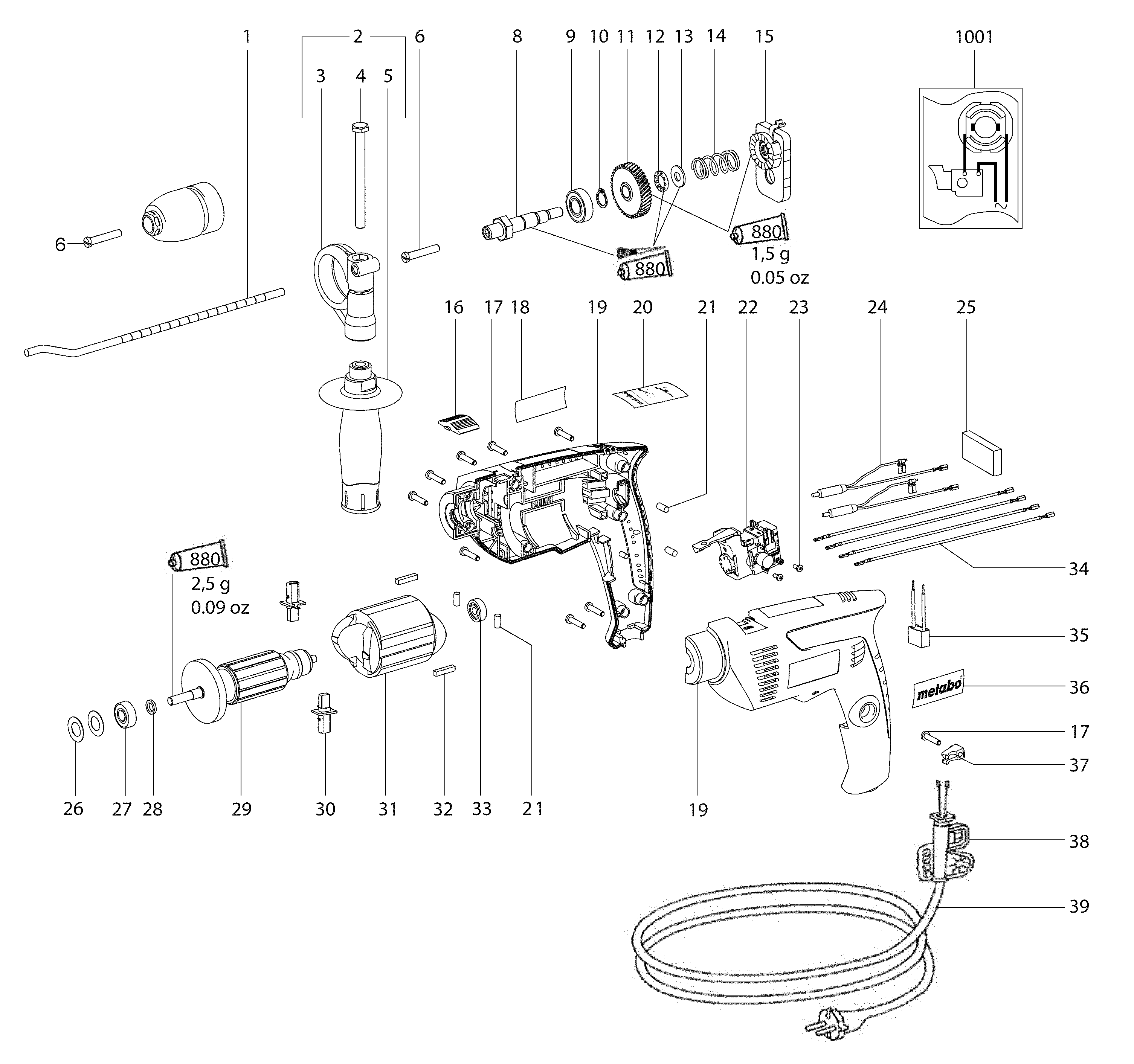 Ударные дрели Metabo SBE 601 (00601000)