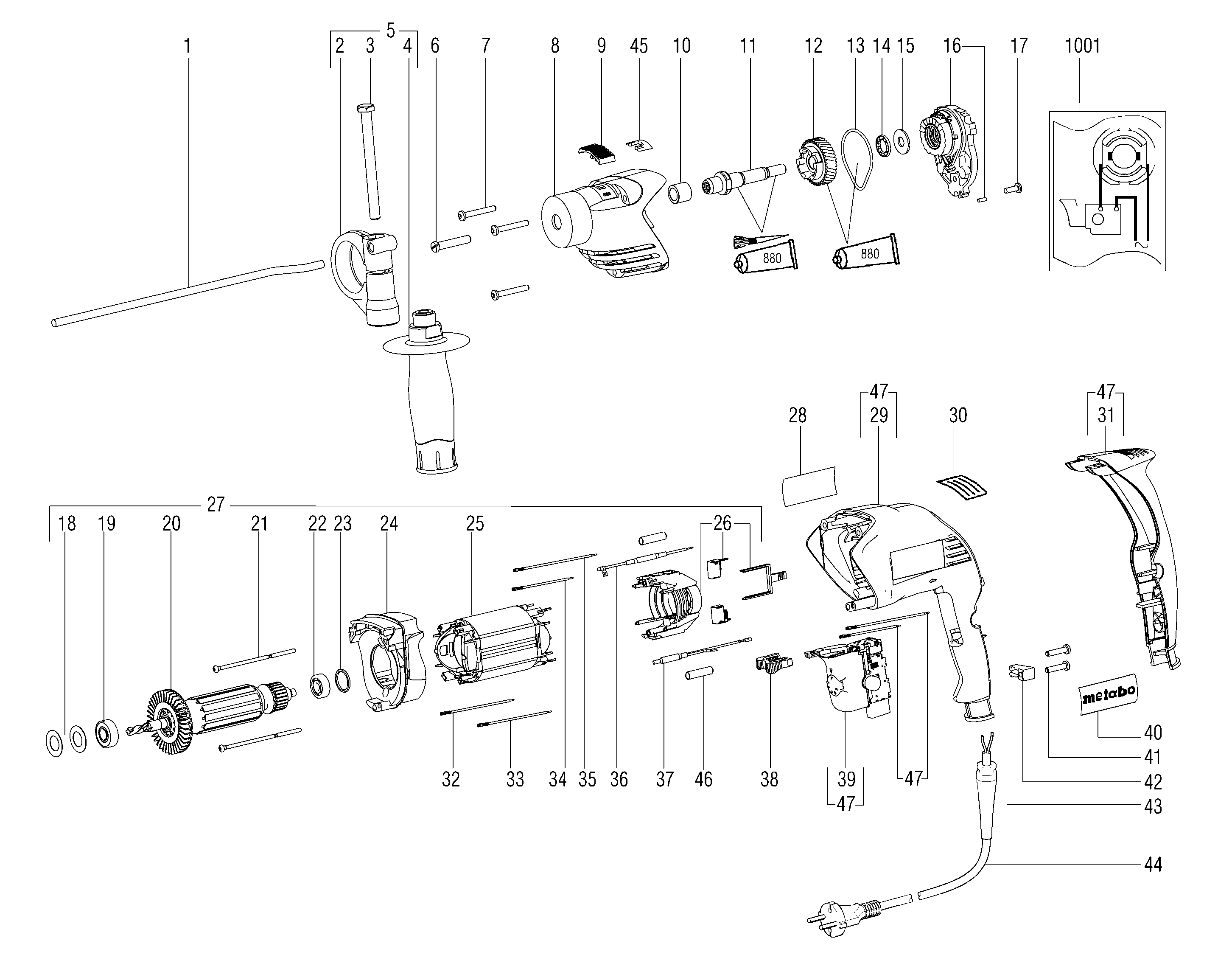 Ударные дрели Metabo SBE 610 (06101000)