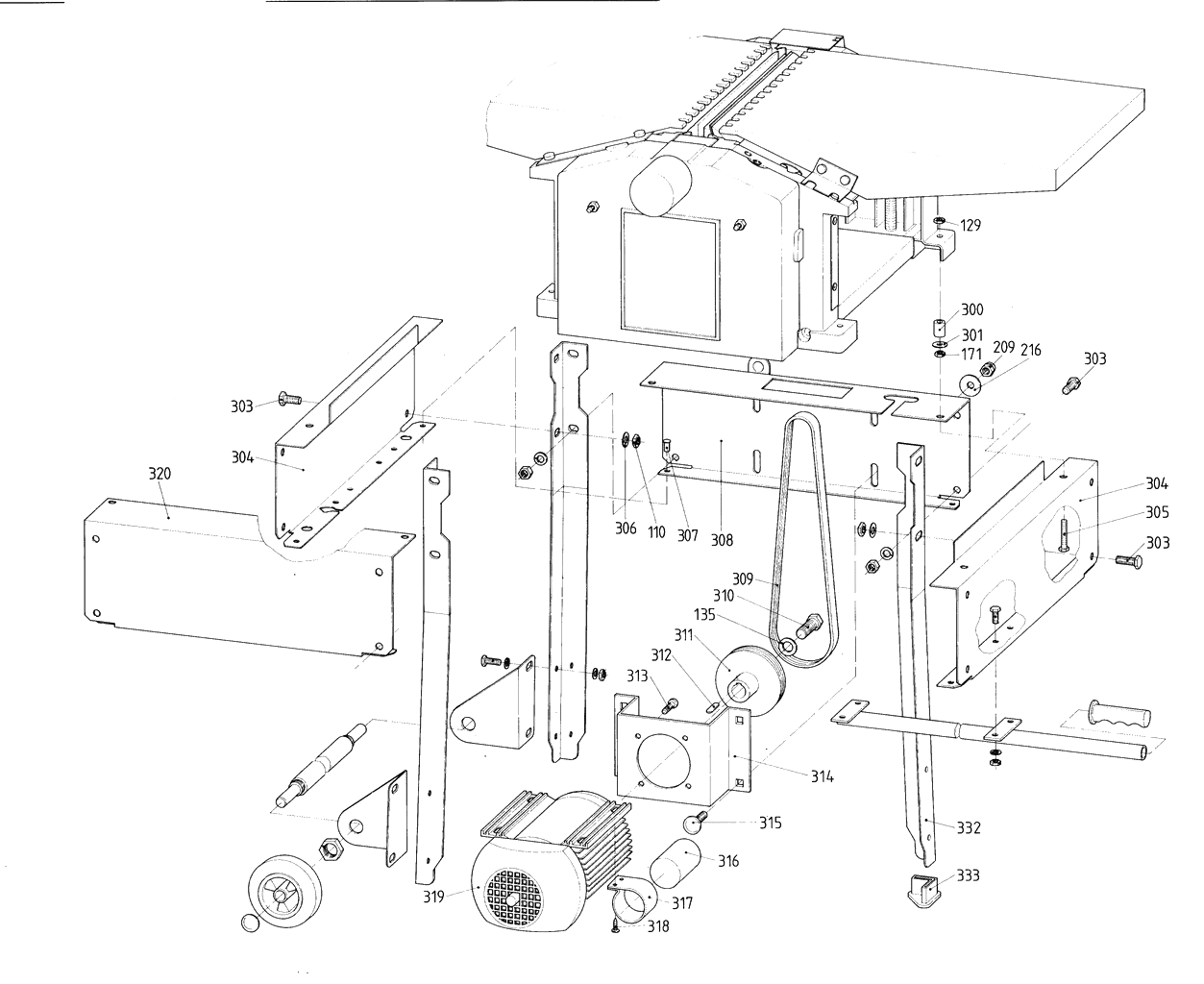 ЗАПЧАСТИ ДЛЯ СТАНКА ЭЛЕКТРИЧЕСКОГО СТРОГАЛЬНОГО (РЕЙСМУСА) METABO HC 260 K/4.20 DNB (ТИП 0112026061 10) (ЧАСТЬ 4)