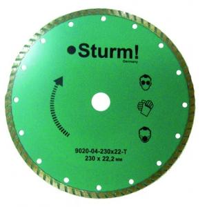 Алмазный диск сухая резка "Турбо" 180 мм, STURM, 9020-04-180x22-T