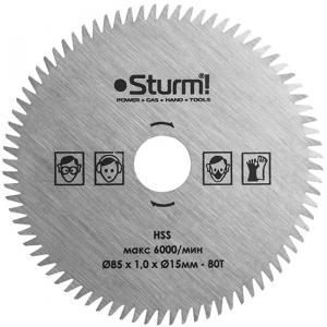 Диск HSS по древесине и пластику для CS5060MS, STURM, 85-15-1.0-80
