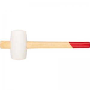 Киянка резиновая белая, деревянная ручка 70 мм ( 680 гр ) FIT 45334