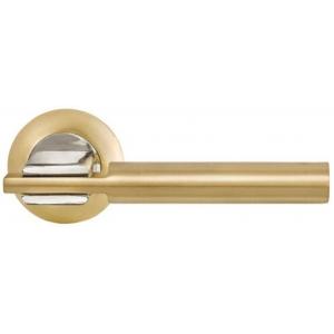 Ручка дверная Модель "Рио", золото/хром (РОС), FIT, 66419