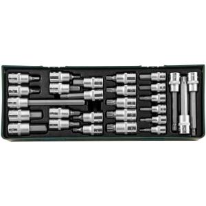 Набор насадок торцевых 3/8" и 1/2"DR с вставками-битами 27 шт JONNESWAY S06H427SP