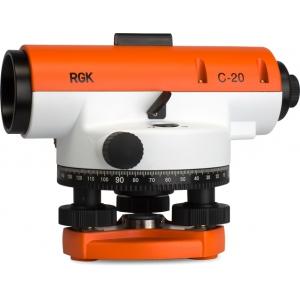 Оптический нивелир C-20, точность 2 мм, увеличение 20 крат, RGK, 4610011870545