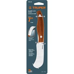 Нож для линолеума 18 см, винилового покрытия, коврового покрытия деревянная ручка CULI-6, TRUPER, 17002